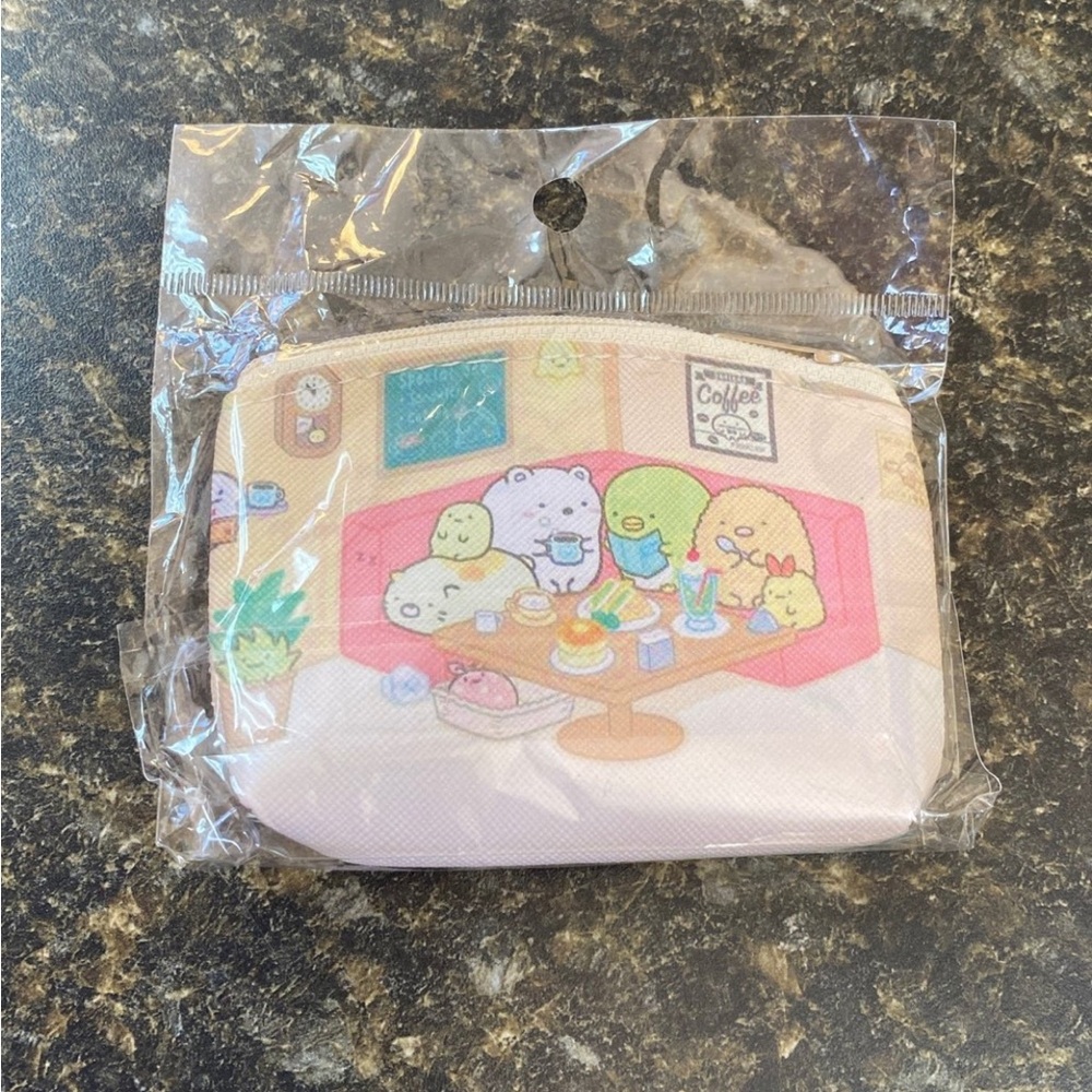 NWT Sumikko Gurashi Waterproof Coin Purse, Small Zipper Purse